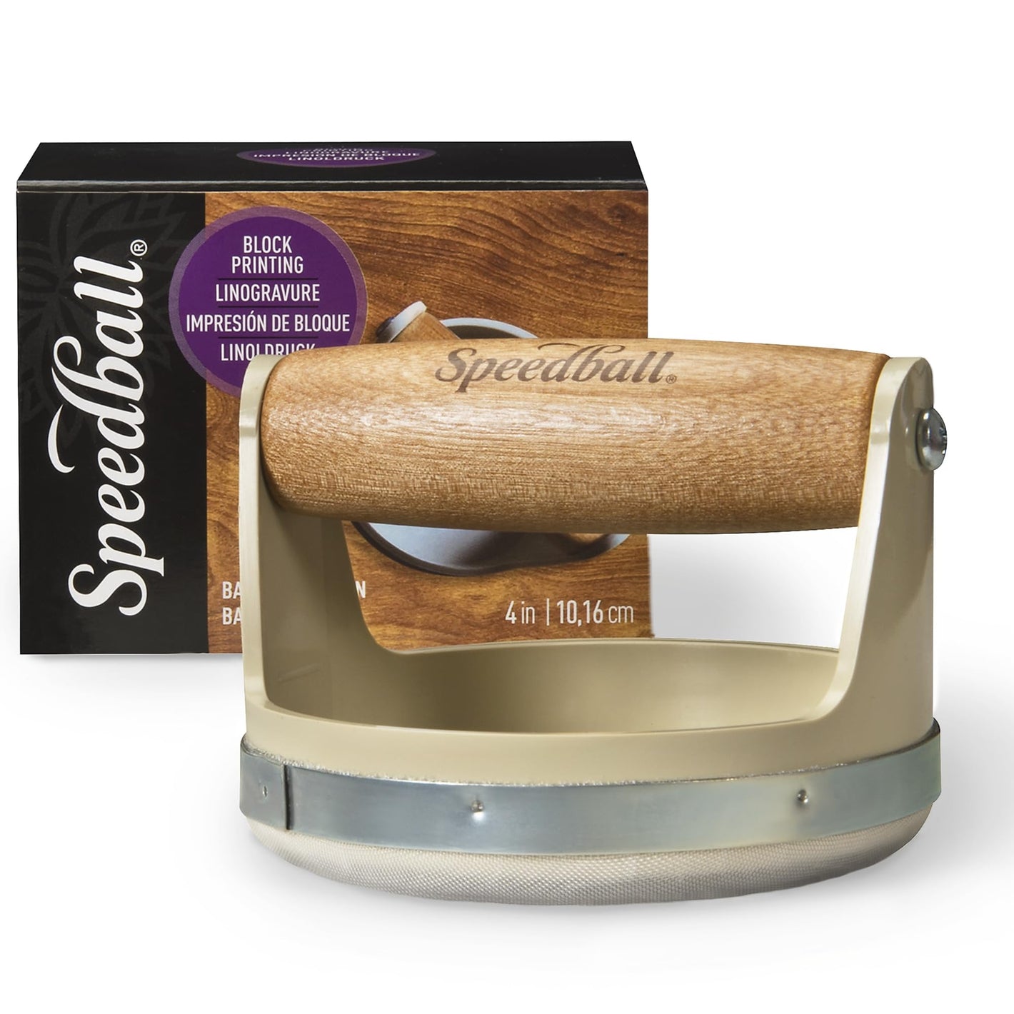 Buy now Speedball Block Printing Baren - Comfortable Wooden Handle, Made in the USA - 4 Inches (4139) at indiglob india