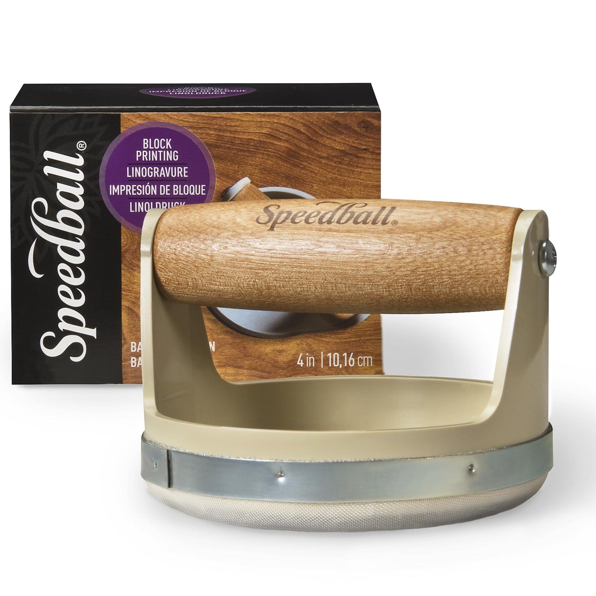 Buy now Speedball Block Printing Baren - Comfortable Wooden Handle, Made in the USA - 4 Inches (4139) at indiglob india