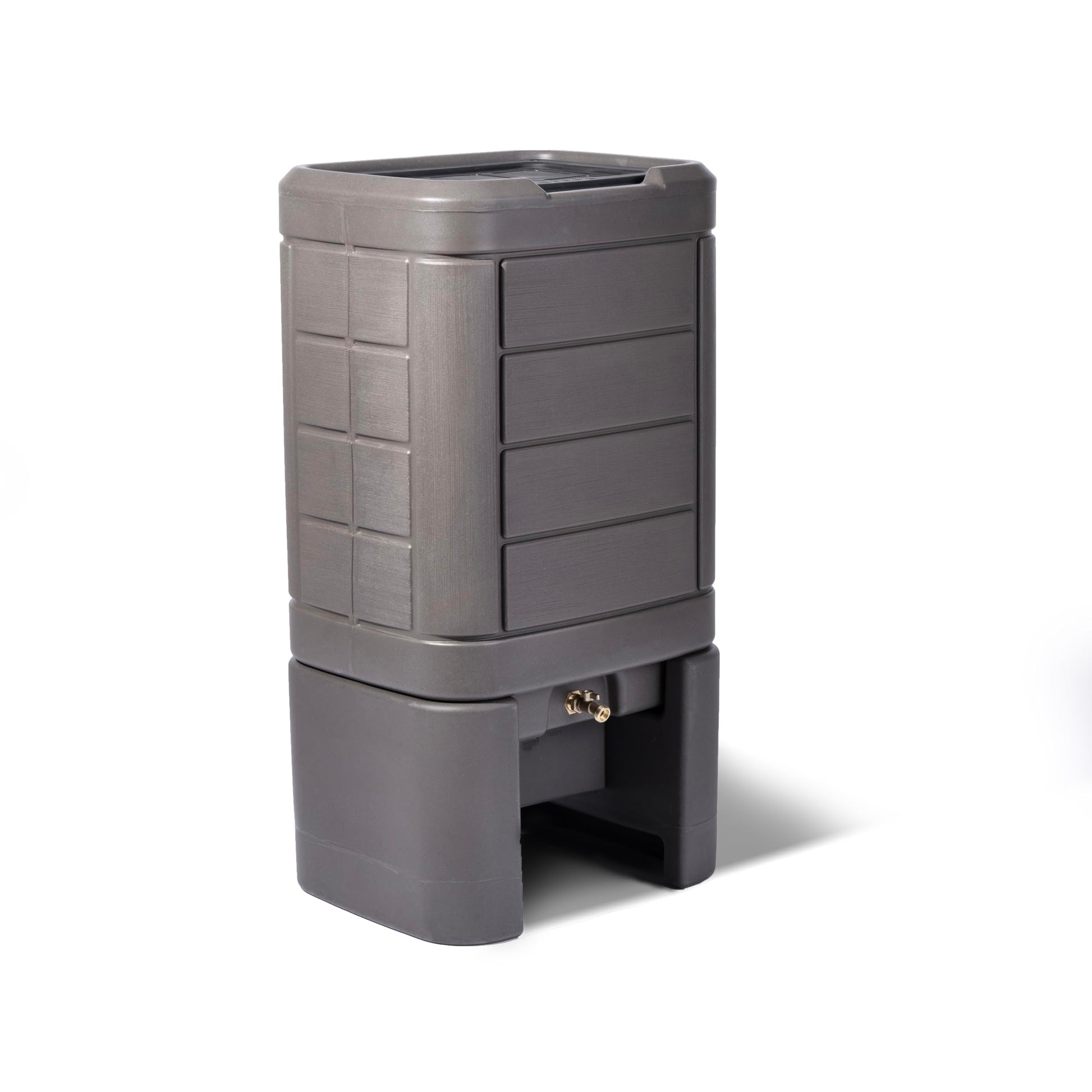 Buy now Step2 Lakewood Rain Barrel with Stand, Outdoor Water Conservation Container, Holds 60 Gallons, Brown at indiglob india