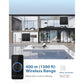 AVANTEK Wireless Doorbell, D-3B Waterproof Door Chime Kit Operating at over 1300 Feet with 2 Plug-In Receivers, 52 Melodies, CD Quality Sound and LED Flash