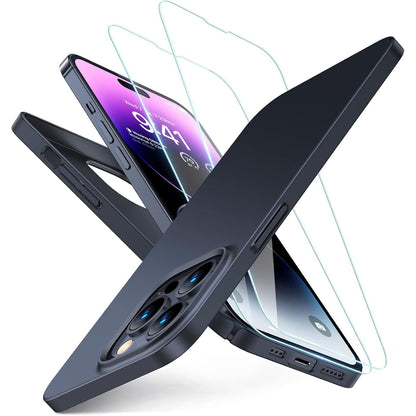 TORRAS Slim Fit Designed for iPhone 14 Pro Max Case 6.7 inch, Ultra-Thin 14 Pro Max Case 2022, Lightweight Hard PC Cover Phone Cases, Black, OriginFit