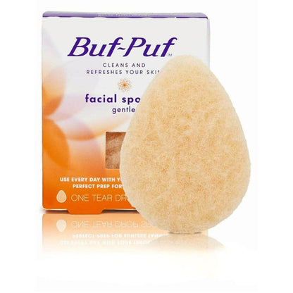Buf-Puf Gentle Facial Sponge, Dermatologist Developed, Removes Deep Down Dirt & Makeup That Causes Breakouts and Blackheads, Reusable, Exfoliating, 1 Count - My Store