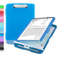 Buy now Sooez Clipboard with Storage, Clip Board 8.5 x 11 with Pen Holder, Plastic Organization Case Box for Letter Legal A4 Size Paper, Low Profile Clip, Nurses Teachers Must Haves, School & Office Supplies Blue at indiglob india