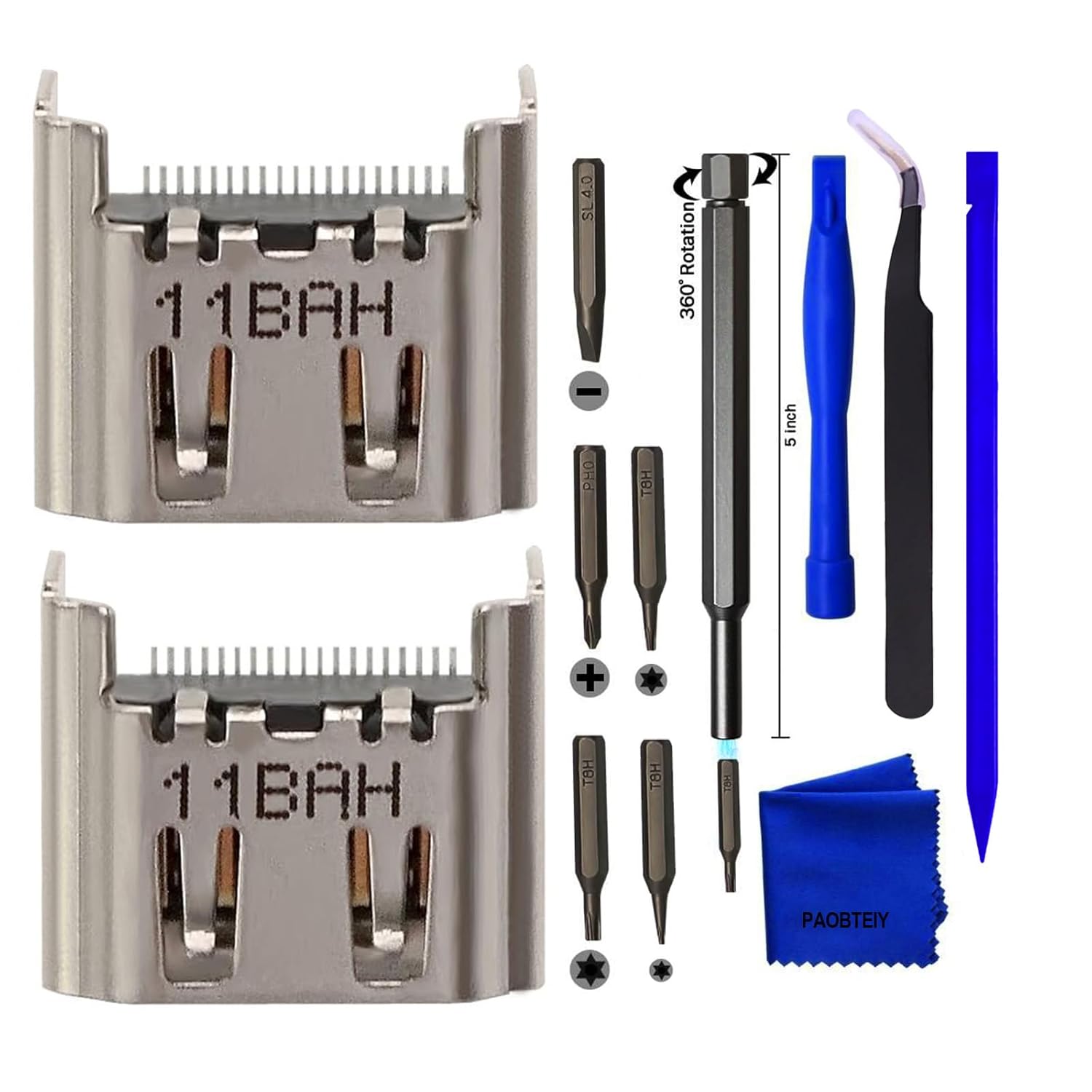 Buy now PAOBTEIY 2pcs HDMI Port Replacement for Playstation 4 With 10-in-1 Kits, HDMI Display Socket Connector Jack for Sony PS4. Xbox Series S at indiglob india