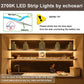 Buy now echosari Battery Powered Led Strip Lights with Remote Warm White, 8 Modes, Dimmable, Timer, Self-Adhesive, Cuttable, Waterproof, 9.8FT 90Led Strip Lights for TV Kitchen Cupboard Bedroom Decor at indiglob india