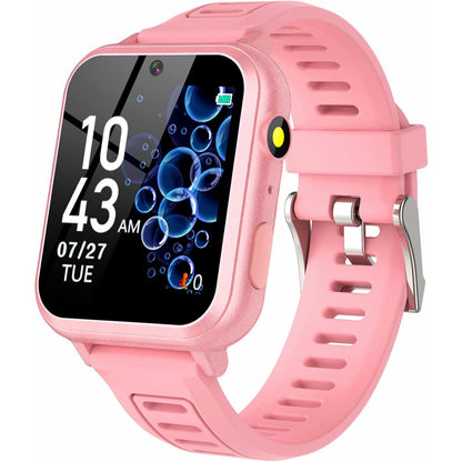 Phyulls Smart Watch for Kids, Smart Watch Toys with 39 Games Camera Video Recorder Music Alarm Calculator Calendar Flashlight Stopwatch Pedometer Gift Toys for 3-12 Years Old Boys and Girls (Black)