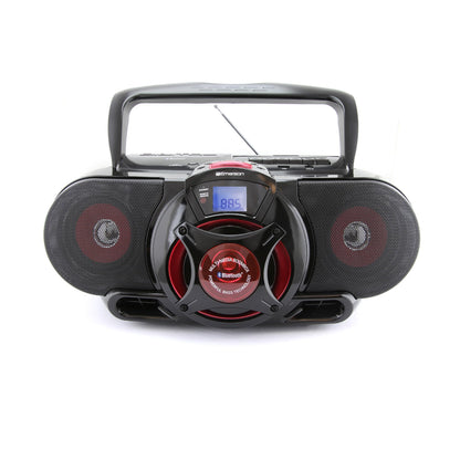 Buy now Emerson EPB-3002 Portable Bluetooth, MP3/CD AM/FM Stereo Radio Cassette Player/Recorder with Subwoofer and USB Input Boombox at indiglob india