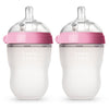 Comotomo Baby Bottle Single Pack, Pink, 8oz - 8 Ounce (Pack of 2)