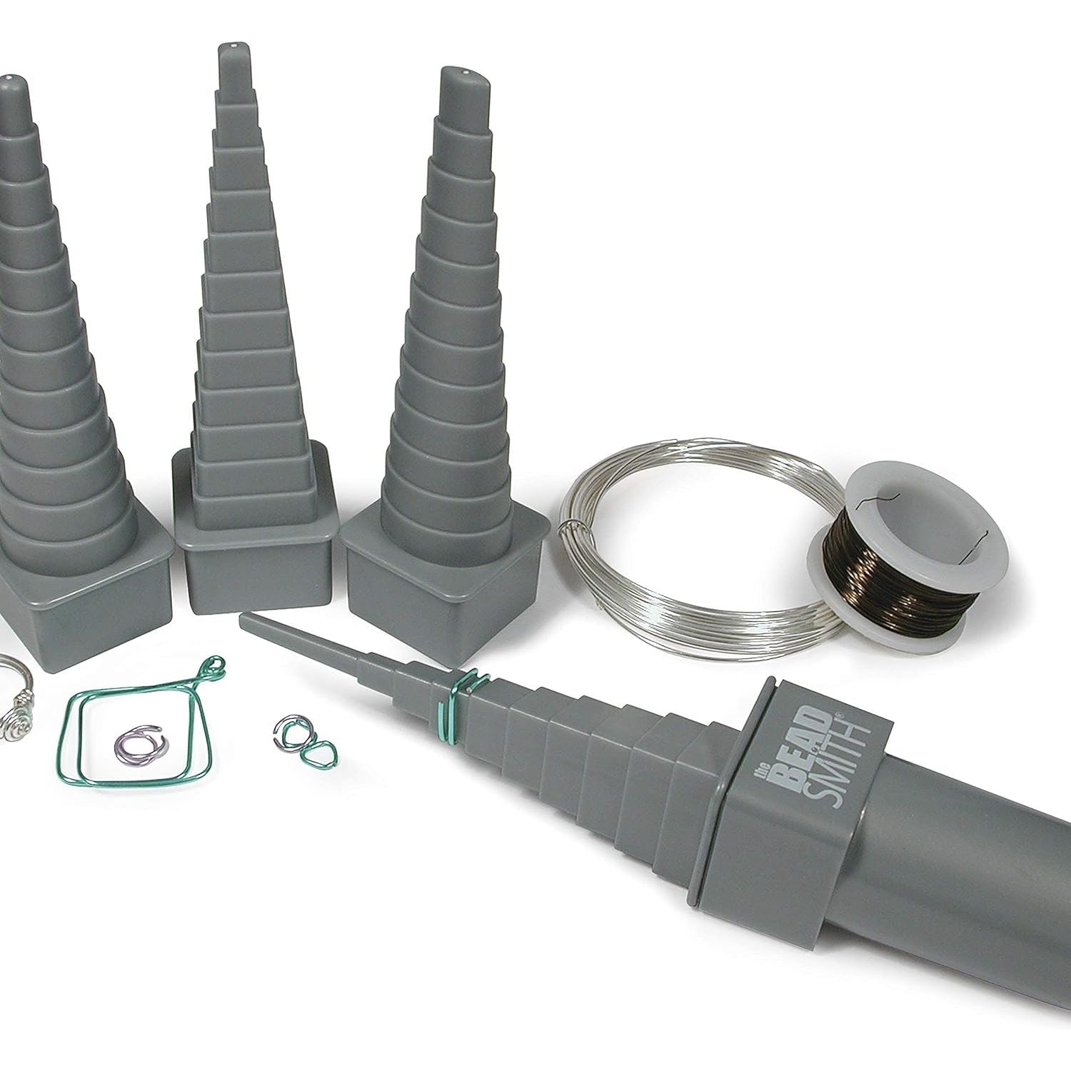 Buy now The Beadsmith Mandrel 4X, Wire Wrapping Set, 4 Different Shapes, Oval, Square, Round and Triangle, Plus Interchangeable Handle, Metal Jewelry Forming and Shaping Tool at indiglob india