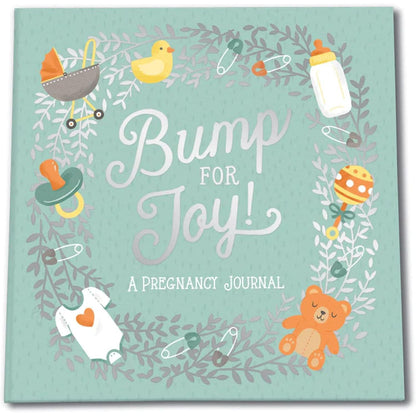 Guided Pregnancy Journal by Studio Oh! - Bump for Joy - 9" x 9" - Beautifully Illustrated Hardcover Journal with Storage Pockets Creates a Keepsake of Maternity Memories