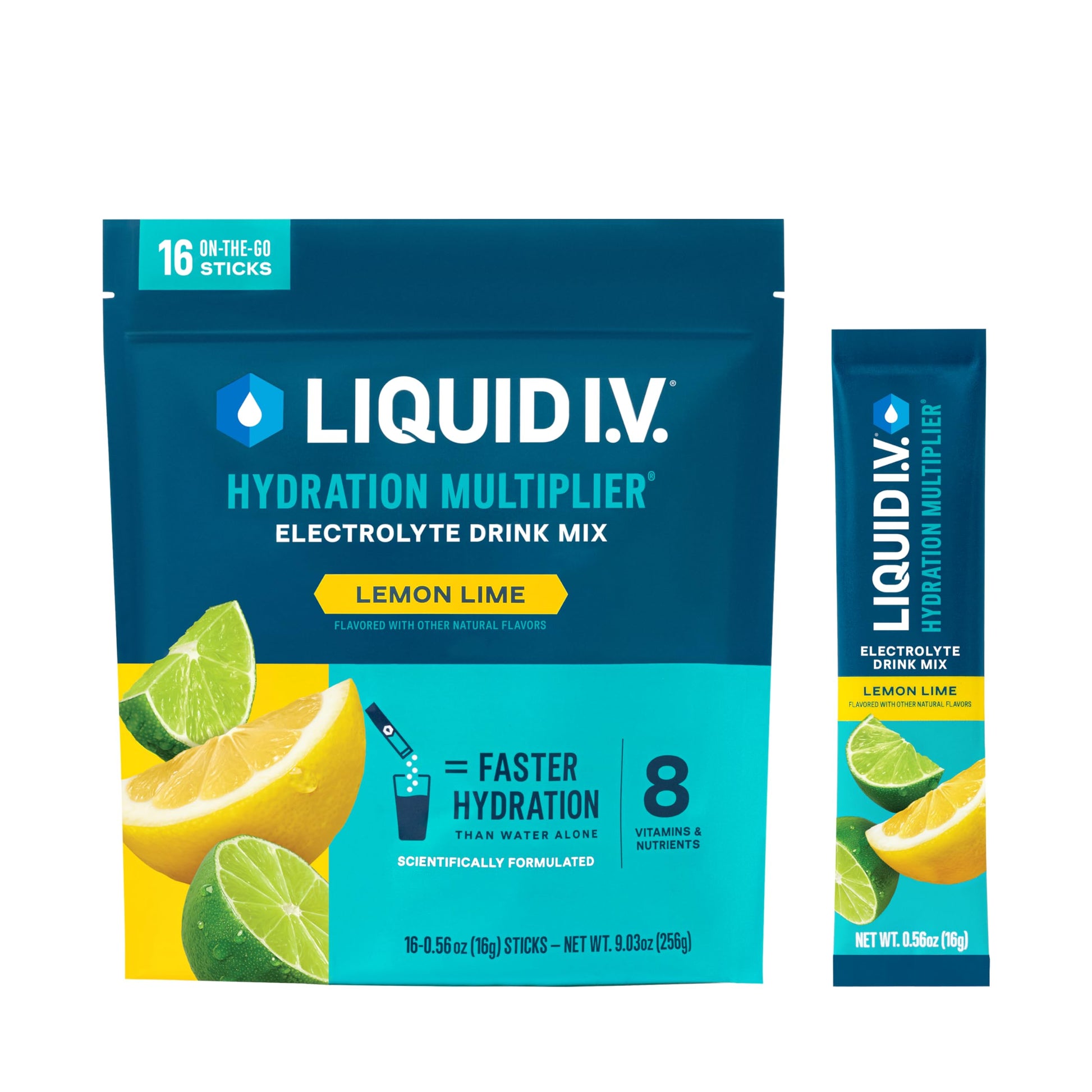 Buy now Liquid I.V.® Hydration Multiplier - Lemon Lime | Electrolyte Powder Drink Mix | 1 Pack (16 Servings) at indiglob india