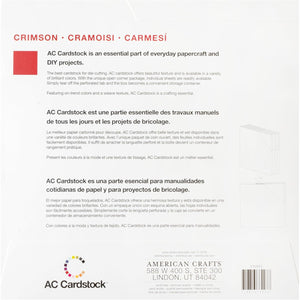 Cardstock 12x12 Scrapbook Paper Pack - Textured Heavy Duty Red Paper for Die Cutting, Card Making, Crafts - 60 Square Sheets, 80lb (216gsm), Solid Core