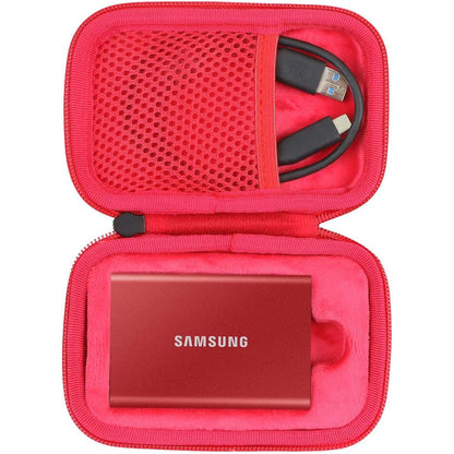 co2CREA Hard Case Compatible with Samsung T7 Shield T9 Portable SSD Solid State Drive (Black Case)