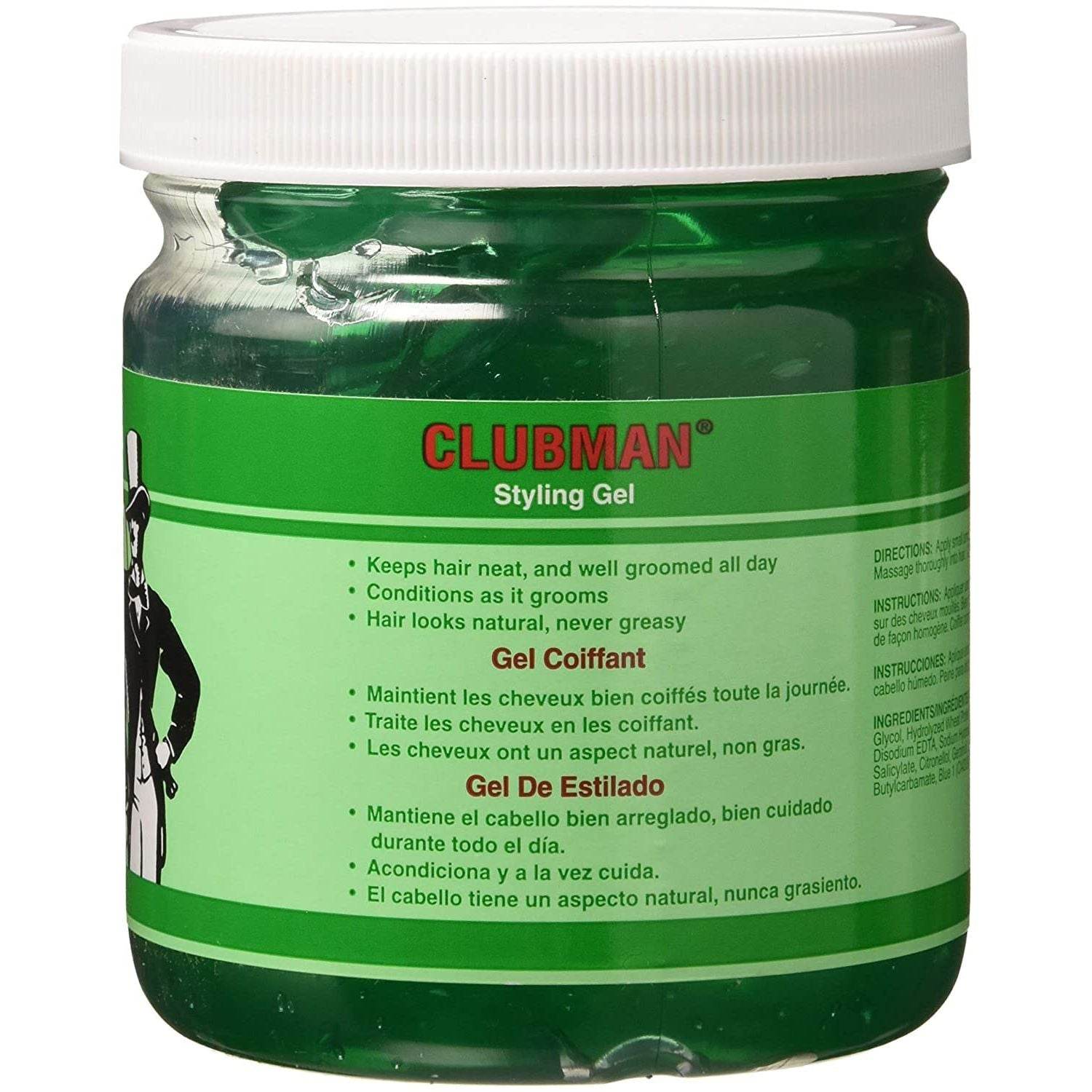 Clubman Style Gel Men'S 16oz Jar (6 Pack) - My Store