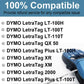 FlyLong 6pack Compatible Label Tape Replacement for DYMO Letratag 91330 Paper Refills 12mm x 4m (1/2 Inch x 13 Feet) Black on White Label Tapes 10697 for DYMO LetraTag Plus LT100H LT100T Label Makers