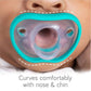 Nanobebe Baby Pacifiers 0-3 Month - Orthodontic, Curves Comfortably with Face Contour, Award Winning for Breastfeeding Babies, 100% Silicone, Perfect Baby Registry Gift 2pk,Grey