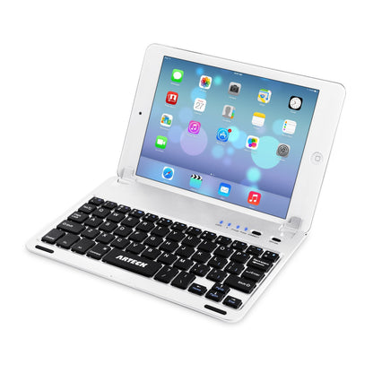 Buy now Arteck Ultra-Thin Apple iPad Mini Bluetooth Keyboard Folio Case Cover with Built-in Stand Groove for Apple iPad Mini 3/2 / 1 / iPad Mini with Retina Display with 130 Degree Swivel Rotating at indiglob india