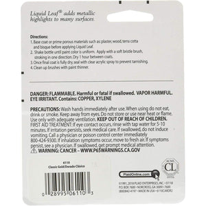 Plaid PLAID-6110.8oz Glaze, Classic Gold 6110 :Craft Liquid One Step Leafing Paint, 0.75 Fl Oz (Pack of 1)