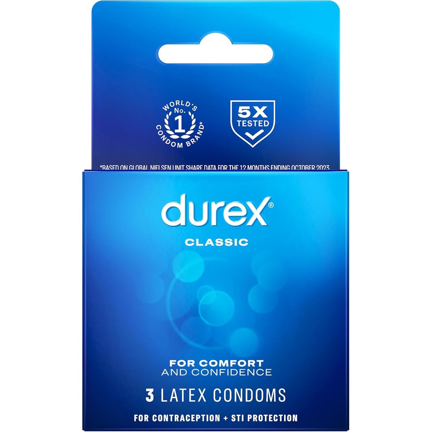 Durex XXL Extra Large Lubricated Condoms, 3 Count
