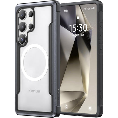 Buy now RAPTIC Shield Crystal Case for Samsung Galaxy S24 Ultra, [13FT Mil-Grade Drop Protection], [Not Yellowing Tech], Durable Anodized Shockproof Aluminum Frame Slim Samsung S24 Ultra Case, Iridescent S24 Ultra 6.8" Black Grey at indiglob india