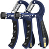 FLYFE Grip Strength Trainer, Plastic, 2 Pack 11-132 lbs, Forearm Strengthener, Hand Squeezer Adjustable Resistance, Hand Grip Strengthener for Muscle Building and Injury Recovery - Navy Blue
