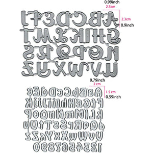 78 Pieces Alphabet Letters and 10 Pieces Numbers Cutting Dies Metal die cuts Carbon Steel Embossing Script Die Stencils Letter Cutting die cuts for Card Making Scrapbook Card Making Supplies 4 Styles