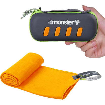 4Monster Camping Towel Super Absorbent-Quick Dry Microfiber Towel Ultra Compact & Soft-Travel Towel Lightweight for Backpacking,Hiking,Gym,Beach,Swimming,Yoga