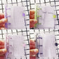 4 Set Mini Transparent 3-Ring Binder Covers with Grid Inner Page and 12 Pcs Binder Pockets(3 Pcs/Set) Clear PVC Binder Cover with Snap Button Mini Loose Leaf Notebook Binder(80 Sheets Paper/Set)