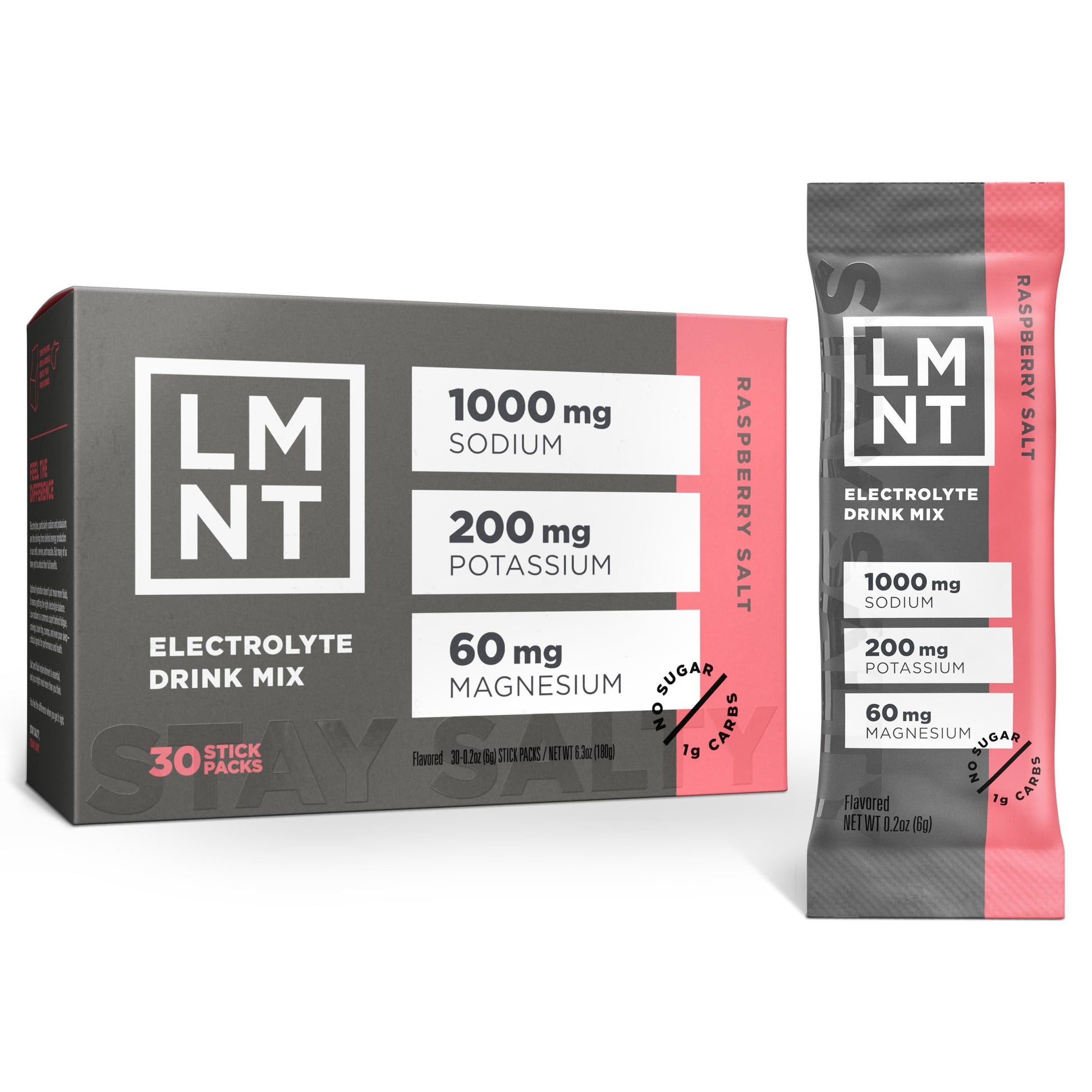 Buy now LMNT Zero Sugar Electrolytes - Variety Pack | Drink Mix | 12-Count Raspberry Salt 30 Count at indiglob india