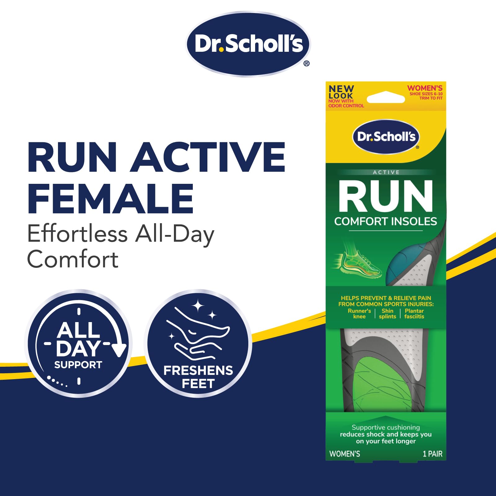 Buy now Dr. Scholl's Run Active Comfort Insoles,Trim to Fit Inserts at indiglob india
