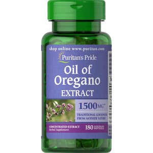 Puritan's Pride Oil of Oregano Extract 150 mg Softgels, 180 Count