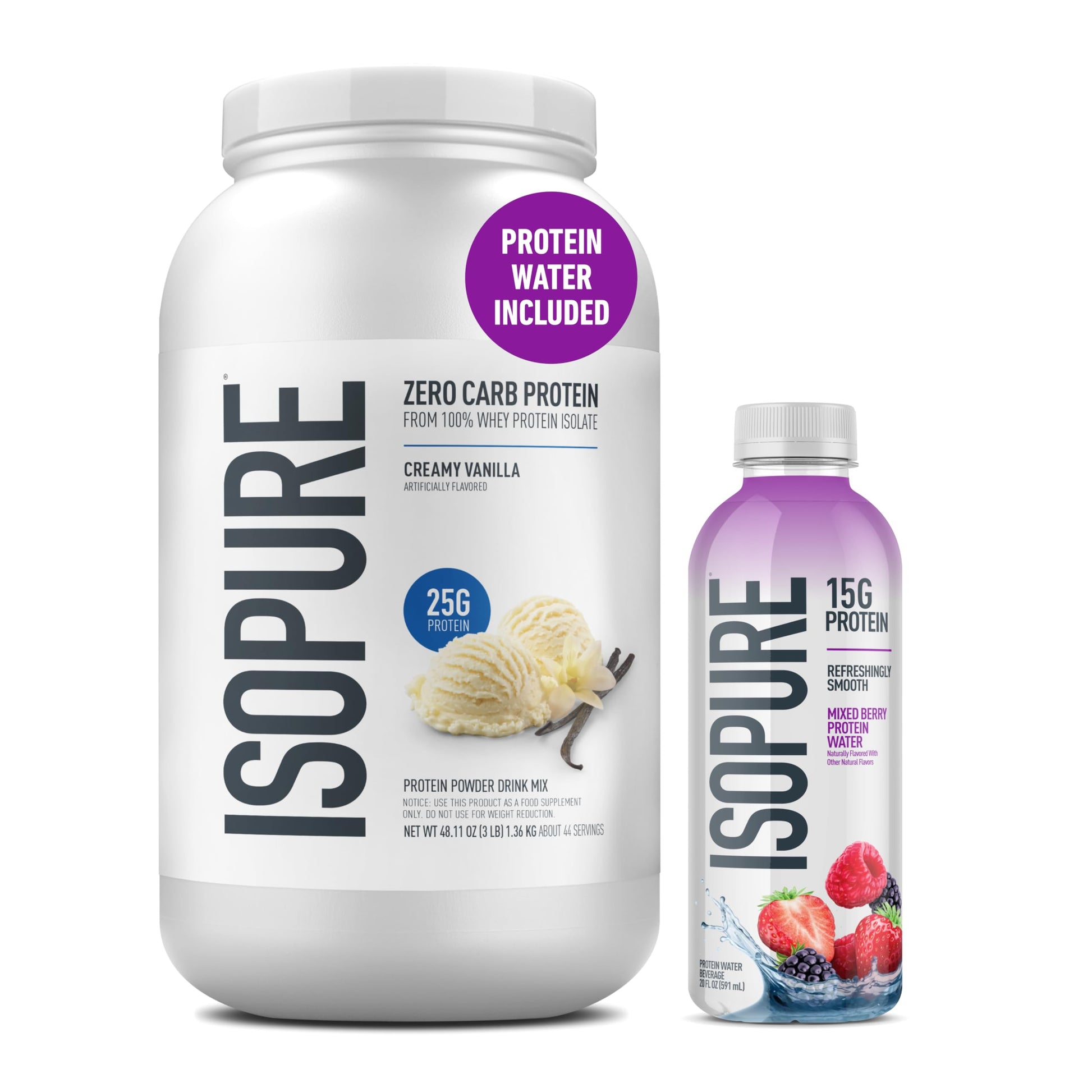 Buy now Isopure Zero Carb 100% Pure Whey Isolate Protein Powder, Lactose Free, Gluten Free, with Vitamins, Creamy Vanilla, 25g Protein Per Serving, 1 Lb, 15 Servings (Packaging May Vary) at indiglob india
