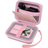 Carrying & Protective Case for Digital Camera, AbergBest 21 Mega Pixels 2.7" LCD Rechargeable HD/Kodak Pixpro/Canon PowerShot ELPH 180/190 / Sony DSCW800 / DSCW830 Cameras for Travel - Black - Pink