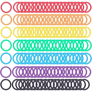Plastic Binder Rings 1 Inch, Flexible Loose Leaf Book Rings, Colorful Keychain Clips for Index Cards, Scrapbooks, Word Cards and Documents (140 Pack)