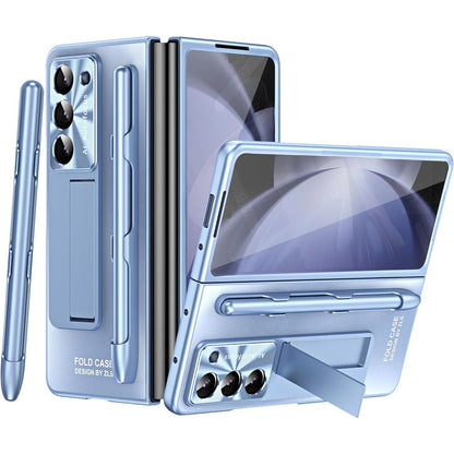 Designed for Samsung Galaxy Z Fold 5 Case with S Pen & Kickstand & Front Screen Protector Luxury Phone Cover Case for Galaxy Z Fold 5 (2023), Black