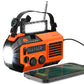 Buy now FosPower NOAA Emergency Weather Radio A1 7400mWh Portable Power Bank, AM/FM, USB/Solar/Hand Crank Charging, Battery Operated, SOS Alarm & Flashlight for Indoor/Outdoor Emergency - Orange Model A6 Orange at indiglob india
