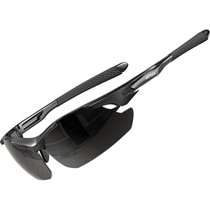 ATTCL Polarized Sunglasses Men Sports: Secure Fit Wrap Around TR90 Frame Ultra-Light UV Protection for Fishing Driving Golf