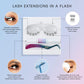 KISS Falscara DIY Lash Extension Starter Kit 10 Reusable Featherlight Eyelash Lengthening Wisps, Applicator, Bond & Seal