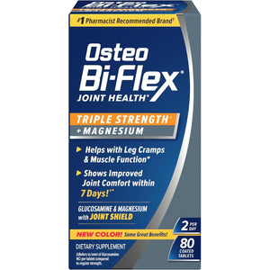 Osteo Bi-Flex Triple Strength Joint Supplement with Glucosamine & Magnesium, Gluten Free, 80 Tablets