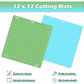 HTVRONT Variety Cutting Mat, 2 Pcs Cutting Mat 12x12 Compatible with Cricut Maker 3/Maker 4/Maker/Explore 3/4/Air 2/One Cutting Machine (LightGrip, StandardGrip), Cutting Mats Replacement Accessories