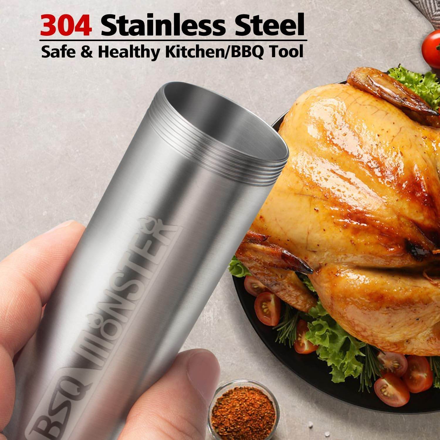 BSQ MONSTER Meat Injector Syringe Kit with 4 Professional Marinade Injector Needles for BBQ Grill Smoker, Turkey and Brisket; 2-oz Large Capacity, Including Paper User Manual, Recipe E-Book (PDF) - My Store