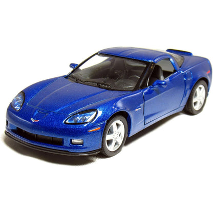 KINSMART 2007 Corvette Z06 5inch 1:36 Scale 5 Inch Die Cast Metal Model American Muscle Toy Car. Pullback Action (Yellow)