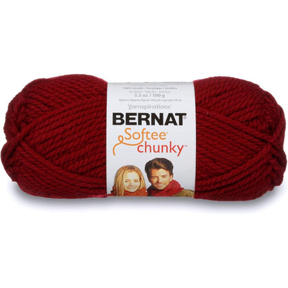 Bernat Softee Chunky Yarn, 3.5 Oz, Gauge 6 Super Bulky, Grey Heather
