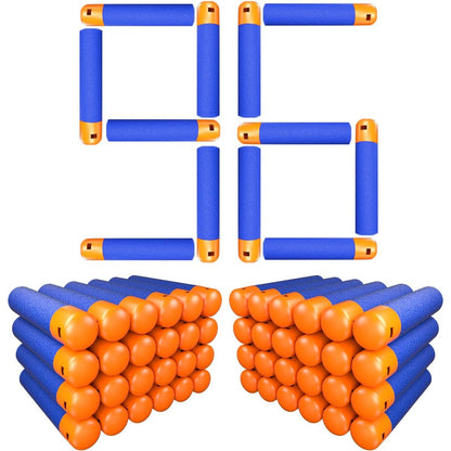 EKIND 9.5cm Foam Darts Compatible for Nerf Elite Mega Series 36-Dart Refill Pack (Red)