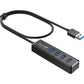 SmartQ H302S USB 3.0 Hub, 4-Port USB Expander with 2ft Long Cable, High-Speed Data Transfer, Compatible with Laptop, PC, Mac, Printer, External HDD