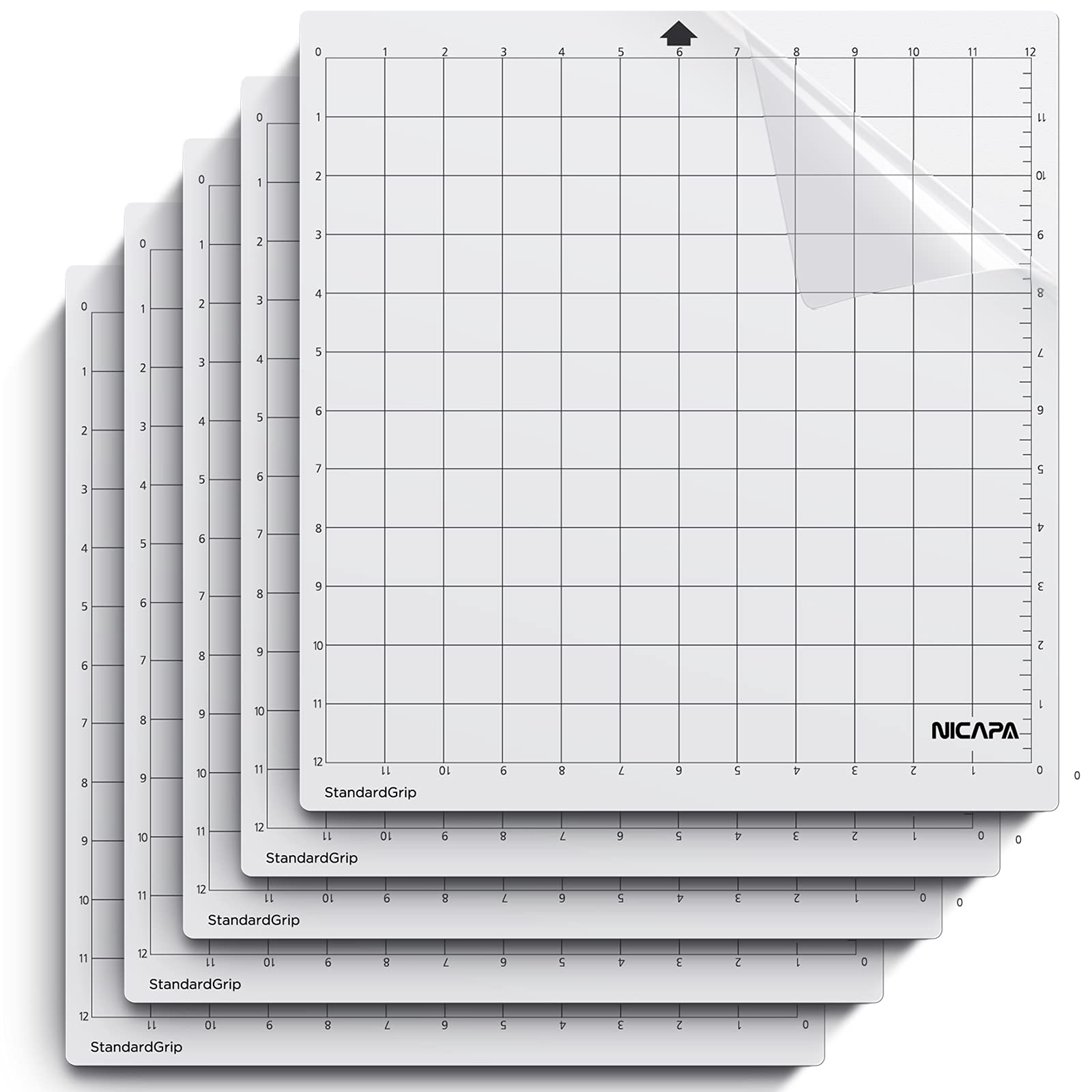 Buy now Nicapa StandardGrip Cutting Mat for Silhouette Cameo 4/3/2/1 (12x12 inch,3 pack) Standard Adhesive Sticky Quilting Cut Pads Replacement Accessories for Silhouette Cameo transparent for Cameo 12*12 5pack StandardGrip at indiglob india