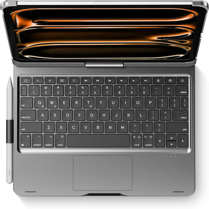 edaiser Swivel Keyboard Case for Apple iPad mini 7th/6th Gen 8.3-inch, Compact Bluetooth Keyboard with RGB Backlit Trackpad - Kids Student Designed, 360° Rotatable Protective Cover, Black