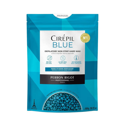 Cirepil - Blue - 800g - 28.22 oz Wax Beads Bag - All-Purpose, Unscented & No Strip Needed - Perfect for Sensitive Skin - Fluid Gel Texture, Easy Removal, Peel-Off Wax