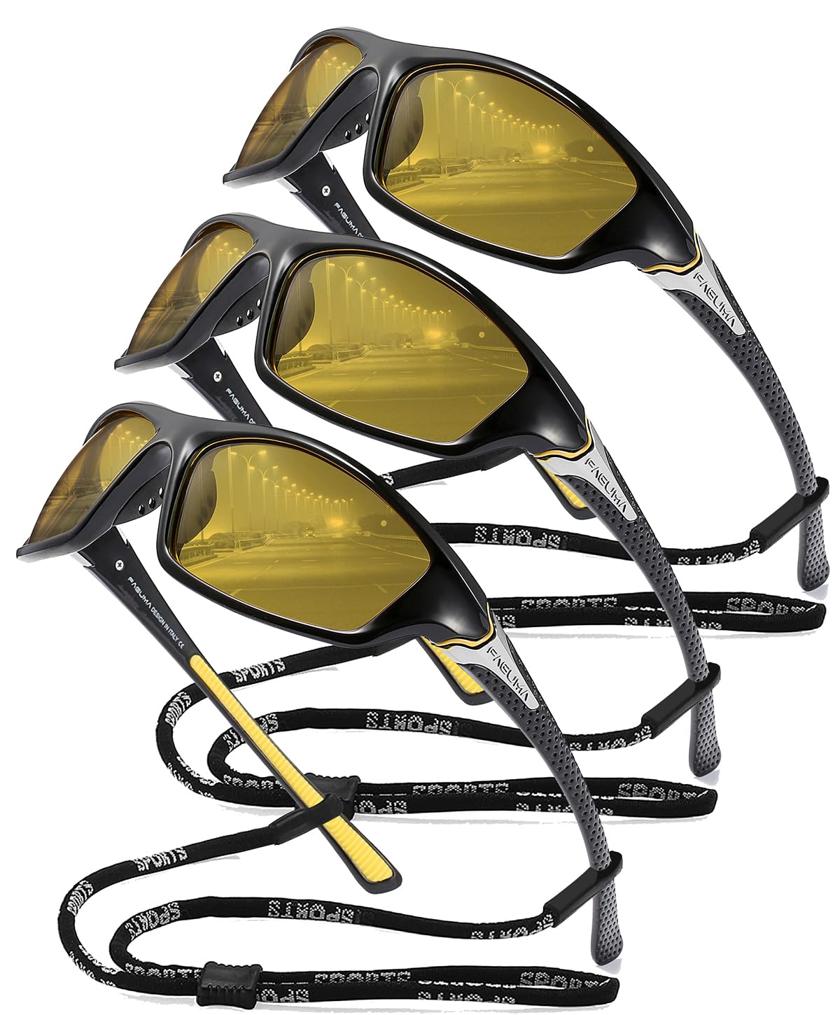 Buy now FAGUMA Sports Polarized Sunglasses For Men Cycling Driving Fishing UV400 Protection at indiglob india
