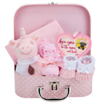 Buy now Baby Box Shop Baby Girl Gift Set - Pink Keepsake Box with 7 Essentials for Newborn Girl at indiglob india